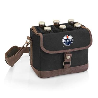 Imagem de PICNIC TIME NHL Edmonton Oilers Beer Caddy - Bolsa térmica de cerveja com abridor - Pacote com 6 refrigeradores - Presentes para amantes de cerveja