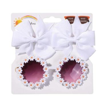 Imagem de Conjunto De 3 Peças De Acessórios Para Cabelo Infantil: Óculos De Sol 