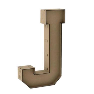 Imagem de Letra Caixa Grande J Mdf 70Cm De Altura Decoração Festa - Doce Arte Em