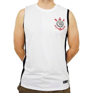 Imagem de Camisa Corinthians Regata Recortes Branca - Masculino Tamanho:G;Gênero:Masculino;Cor:-Masculino