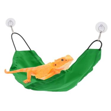 Imagem de CAPASTEC Rede de dragão barbudo, rede de lagarto com ganchos de ventosa, acessórios de tanque de dragão barbudo, espreguiçadeira de répteis para lagartixas, verde escuro, 1 conjunto