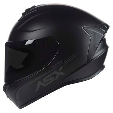 Imagem de Capacete ASX Draken Solid Novo Para Motociclista 58 Preto Fosco