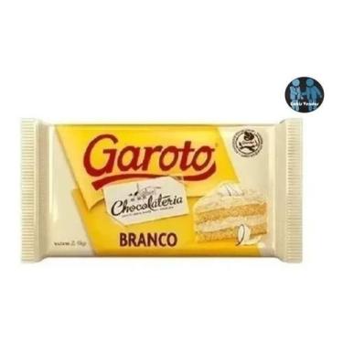 Imagem de Barra Chocolate Branco Garoto Cobertura 2,1kg
