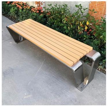 Imagem de Bancos de pátio sem costas à prova de intempéries 100/120/150/180 cm, banco externo, banco de jardim de metal, estrutura de metal, banco externo para jardim, varanda, parque, C, 180 x 40 x 45 cm