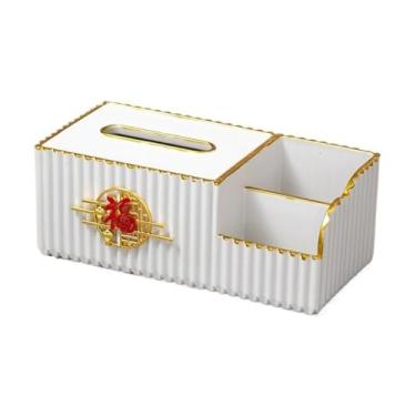 Imagem de Capa para caixa de lenços retangular, organizador multifuncional de controle remoto, caixa de lenços de mesa chinesa, dispensador de lenços faciais para casa, sala de estar, dispensador de papel