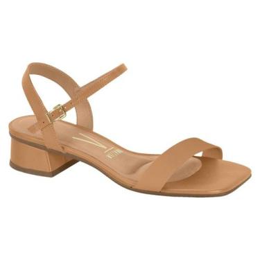 Imagem de Sandália Feminina Vizzano Salto Medio Grosso Com Fivela Conforto Origi