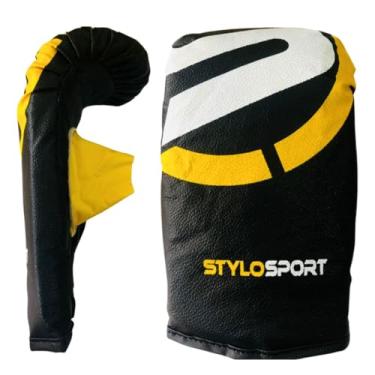 Imagem de Luva Bate Saco Treino Infantil Preto Kickboxing