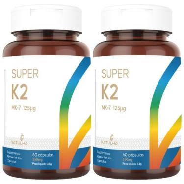Imagem de KIT 2X Super K2 (Menaquinona-7) 125mcg 60 cápsulas - Natulha