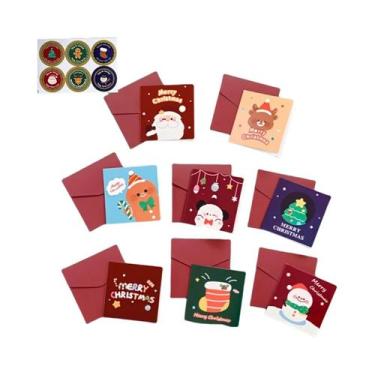 Imagem de Conjunto De Cartões De Natal Com Animais Festivos 18 Peças Com Envelop