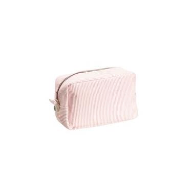 Imagem de Necessaire Básica Listras Rosa Claro Único