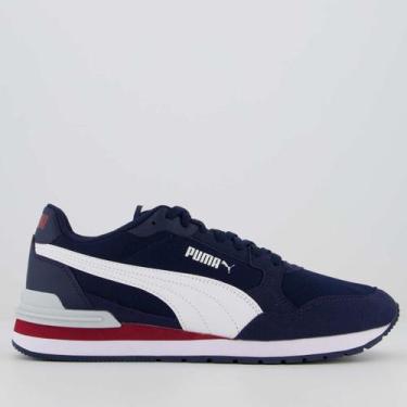 Imagem de Tênis Puma ST Runner V4 Mesh Marinho e Branco, 41