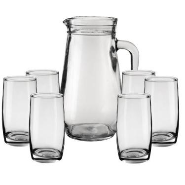 Imagem de Jogo Jarra e 6 Copos Vidro Long Drink Bar 1250/410ml - CLASS HOME