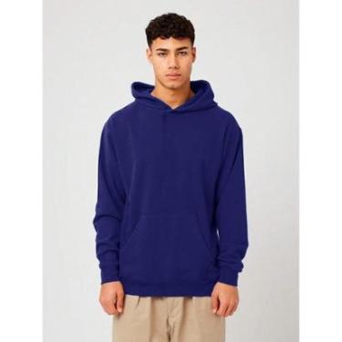 Imagem de Blusa de Frio Moletom Canguru Masculina com Capuz Slim Fitness-Masculino