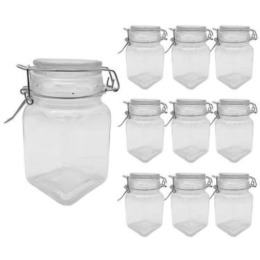 Imagem de Kit 10 Pote Hermético Vidro Trava E Silicone De Vedação 250ml - INGA