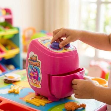 Imagem de Air Fryer Eletrodoméstico Infantil Brinquedo de Cozinha Faz de Contas 
