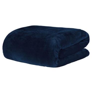 Imagem de Cobertor Casal Kacyumara Blanket 300 Soft Liso 1,80x2,20m -, Blue Nigh