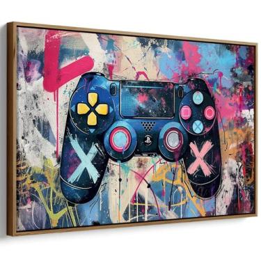Imagem de Quadro Gamer Em Vibrações de Cores Dinâmicas - Mioquadros, 60x40 cm, T