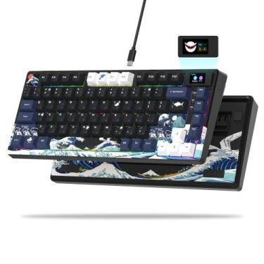 Imagem de Teclado XVX/Womier S-K80 75% com tela OLED colorida RGB