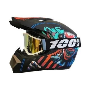 Imagem de Capacete De Motocross Adulto Profissional Para ATV, Downhill, Mountain