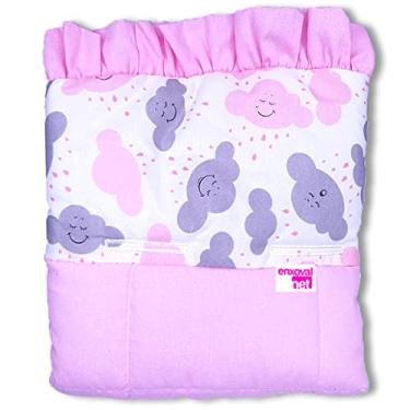 Imagem de Capa de Carrinho Bebê Universal Acolchoada Algodão Nuvem Rosa e Azul Menina Menino Protetor - (Nuvem Rosa)