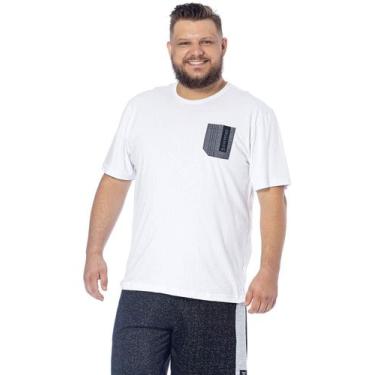 Imagem de Camiseta Masculina Plus Size Básica Com Bolso Bgo