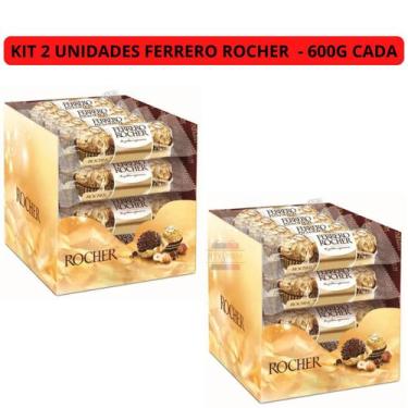 Imagem de Kit 2 Bombom Ferrero Rocher 48 Unidades 600G