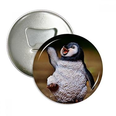 Imagem de Emblema Multifuncional Criatura Antártida Ciência Pinguim Fofo Ciência Natureza Abridor de Garrafas Imã de Geladeira