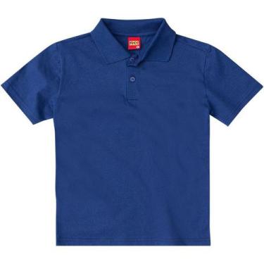 Imagem de Camiseta Infantil Gola Polo Azul Kyly 107631