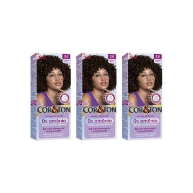 Imagem de Coloraçao Cor&Ton Sem Amonia 3.0 Castanho Escuro-Kit C/3Un