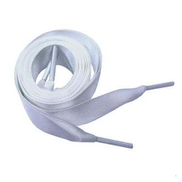 Imagem de Flat Satin Ribbon Shoelaces Laces For Sneaker Sport Shoes(Color:White,Size:140cm)