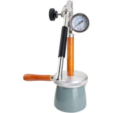 Imagem de Espumante de leite comercial, máquina de espuma de água fervente a vapor, com bico de 3 furos e medidor de pressão de ar de aço inoxidável, para piqueniques ao ar livre e acampamento