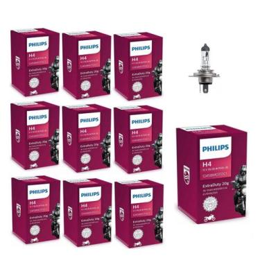 Imagem de Kit 10 Lâmpadas Farol Dianteiro Philips H4 12458MOTOC1