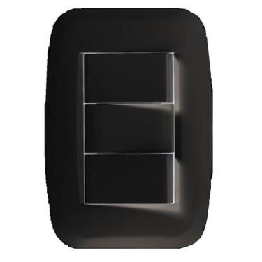 Imagem de Conjunto interruptor paralelo + simples 10a pezzi preta classica 50000