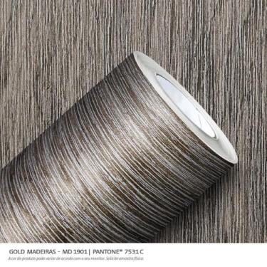 Imagem de Papel de Parede Adesivo Lavavél Gold Vinil Madeira Demolicao 1,00 X 0,