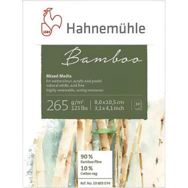 Imagem de Bloco Bamboo 265g Técnicas Mistas Hahnemuhle 08x10,5cm 10 Folhas