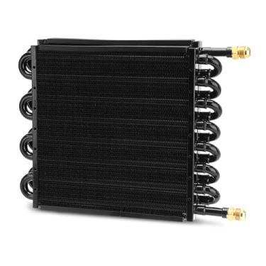 Imagem de TEMSONE Resfriador de transmissão de 16 passagens 1/5.1 cm, 16 fileiras 8AN tubo refrigerador compressor de ar pós-resfriador, compatível com linhas de resfriamento de transmissão de 1/2 polegada,