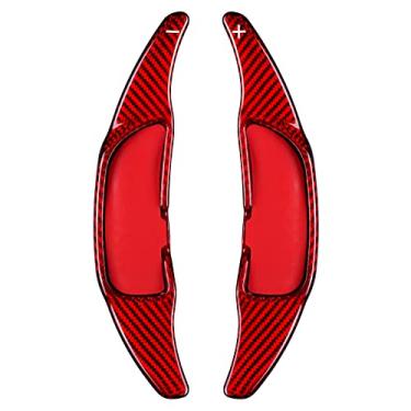 Imagem de Extensão de câmbio de pá de fibra de vidro genuína para Mercedes Benz, câmbio de volante de T-carbono, serve para Mercedes-Benz AMG A45/CLA45 CLA35/C63/E43 E53 E63/GLA 35/GL35/GLC 43/GLE 63/G Class