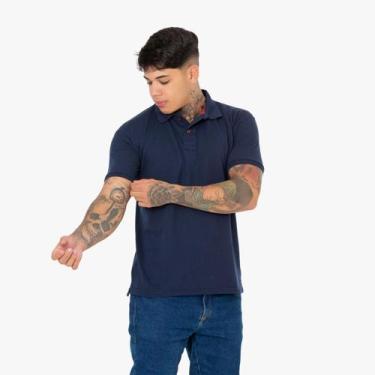 Imagem de Camisa Polo Masculina Ridens Desconto Exclusivo Super Oferta , GG, Mar