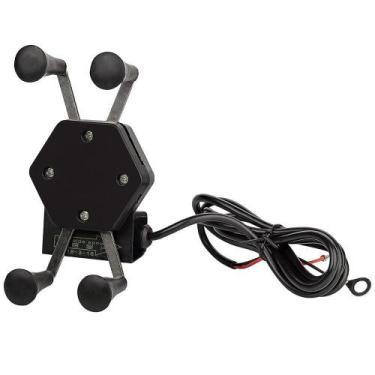 Imagem de Suporte Carregador Usb Para Celular Gps Moto Universal - Cirilo Cabos