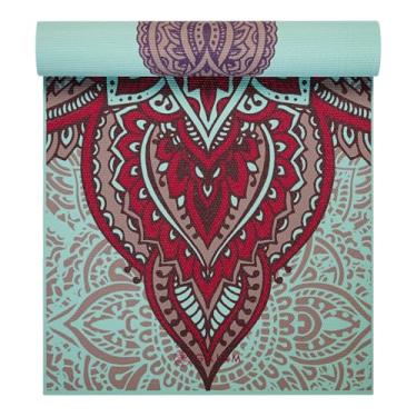 Imagem de Gaiam Tapete de ioga com impressão premium reversível extra grosso antiderrapante para exercícios e fitness tapete para todos os tipos de yoga, pilates e treinos de chão, Zara Rogue, 162 cm C x 64 cm L x 6 mm de espessura