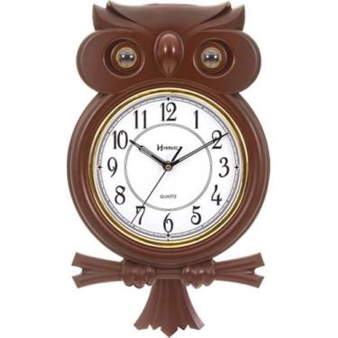 Imagem de Relógio de Parede Pendulo Musical Westminster Coruja Herweg 530006
