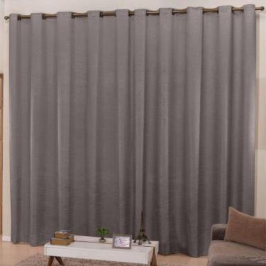 Imagem de Cortina Sala Seda Amassada 3.00m x 2,50m Varão Simples - Paulo César, 