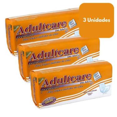 Imagem de Kit 3 Absorvente Hipoalergênico Adultcare Premium Aloe Vera c/20