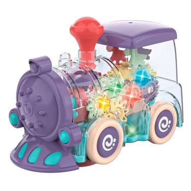 Imagem de Brinquedo Trem Trenzinho Engrenagens Bate E Volta Com Som E Luz Dm Toys
