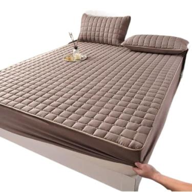 Imagem de Capa Para Colchão Impermeavel Matelado Com Elastico(Marrom,Berço Padrão)