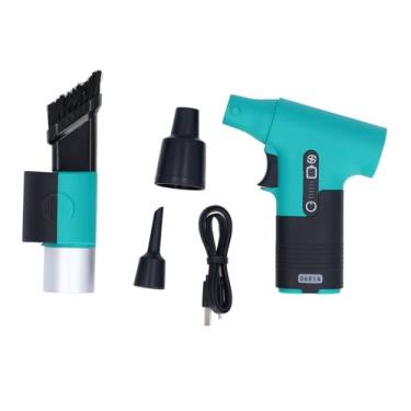 Imagem de Vomeko Mini soprador, espanador de ar elétrico, espanador de ar comprimido, velocidade do V ento de 120000rpm carregamento USB portátil portátil Turbo J et Blower para acampar (-3113240058013)