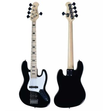 Imagem de Baixo 5 Cordas Shelter Jazz Bass SHJB755 Pro, SHJB755PRO-BK