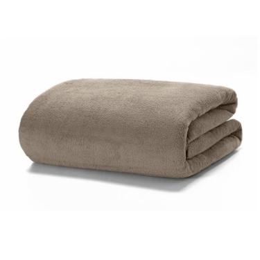 Imagem de Cobertor Plush Liso Solteiro Taupe 160X240cm - Hedrons