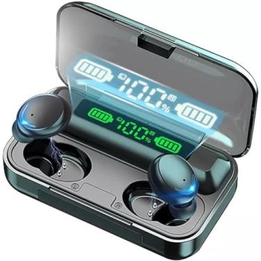Imagem de Generic Fone de ouvido F9 TWS, carregamento de emergência para telefones celulares, carregamento de 2000 mAh para maior vida útil, IPX7 à prova d'água (pode ser lavado diretamente), Siri Voice