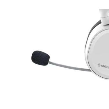 Imagem de ienza Microfone de gravação com filtro de vento e espuma de microfone para todos os fones de ouvido SteelSeries Arctis